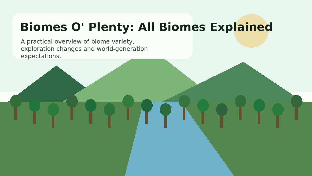 Biomes O' Plenty: All Biomes Explained original visual